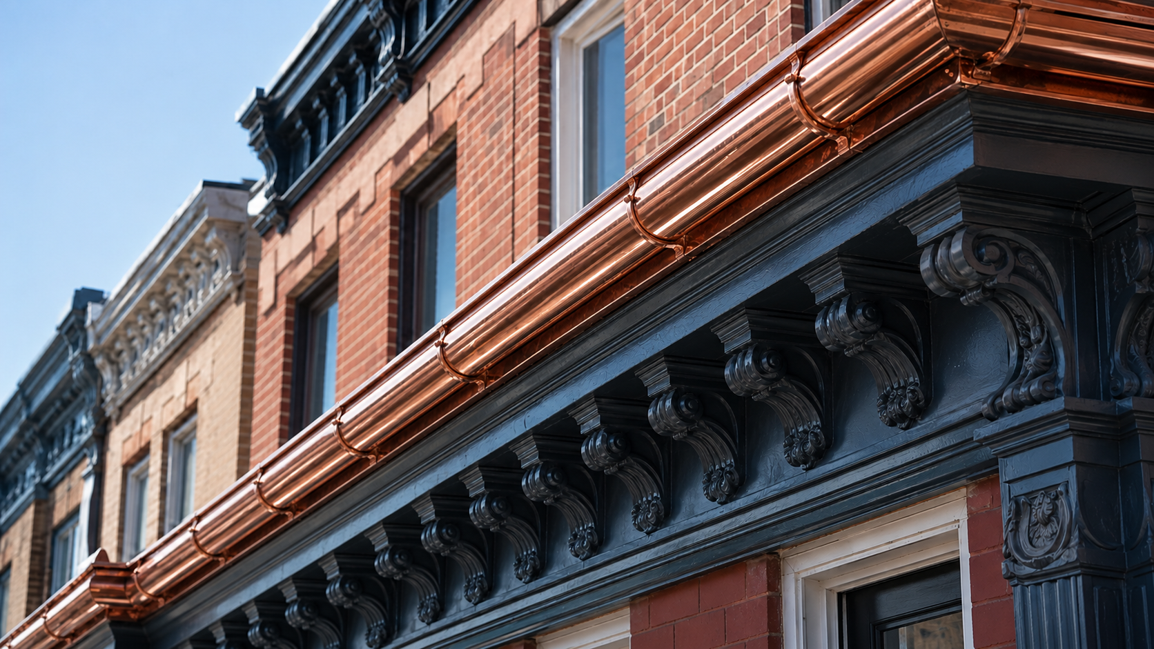 Gutter Repairs, Downspouts, and Chimney Flashing Integration for Philadelphia Rowhomes