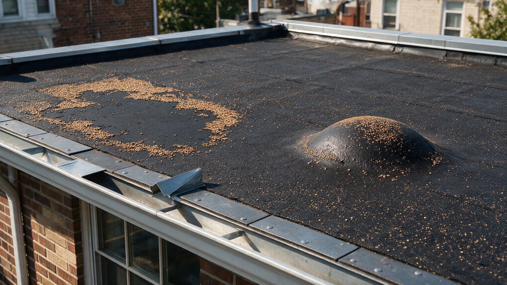 Diagnosing Surface Granule Loss vs. Structural Blistering on Bitumen Flat Roofs