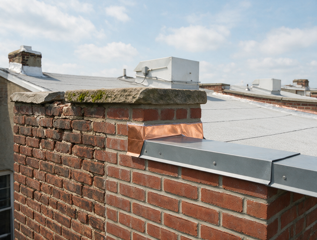 Parapet Coping and Counterflashing Repairs on Philly Rowhomes in Philadelphia

