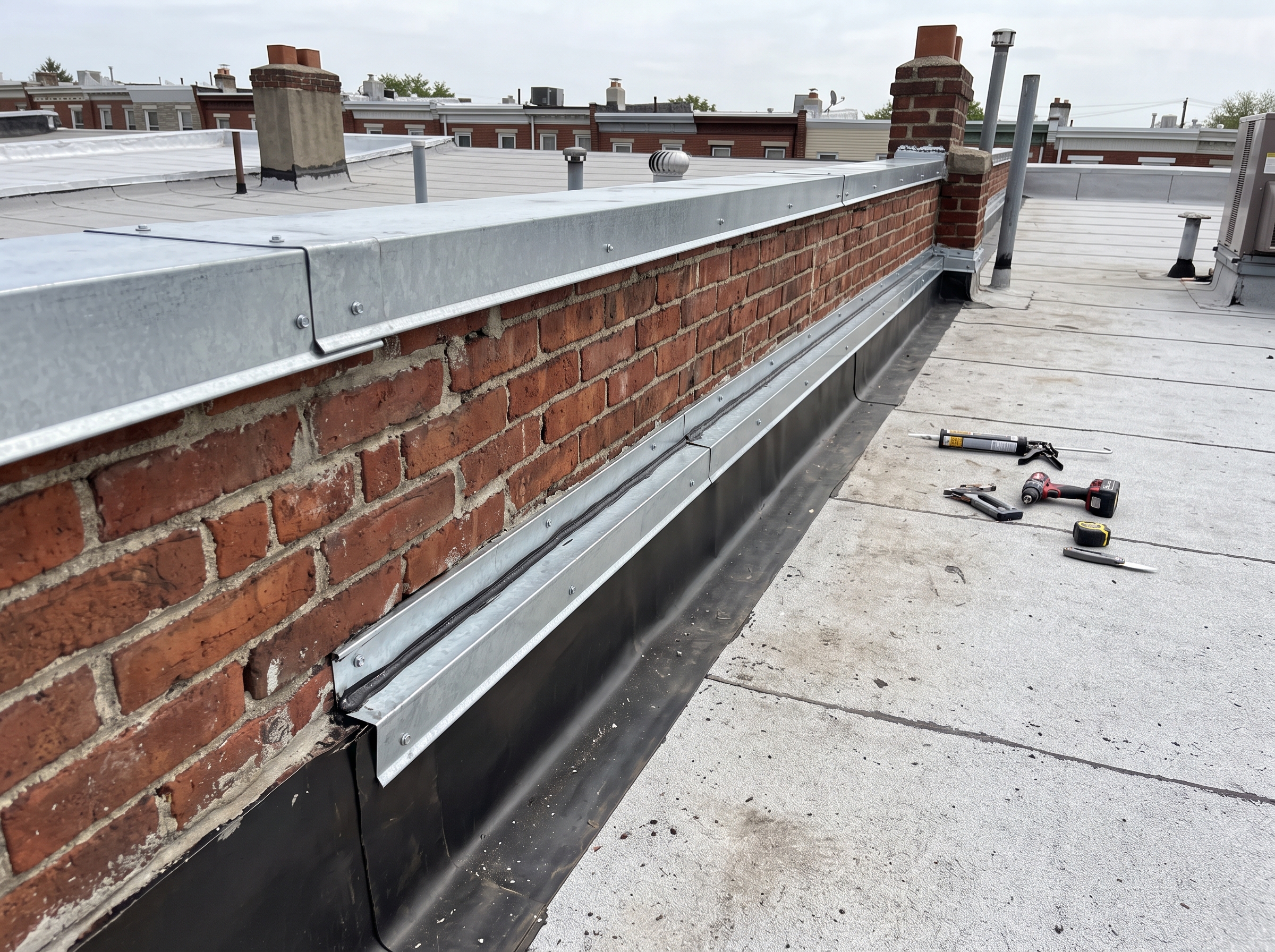 Why Parapet Flashing Details Matter on Rowhome Roofs